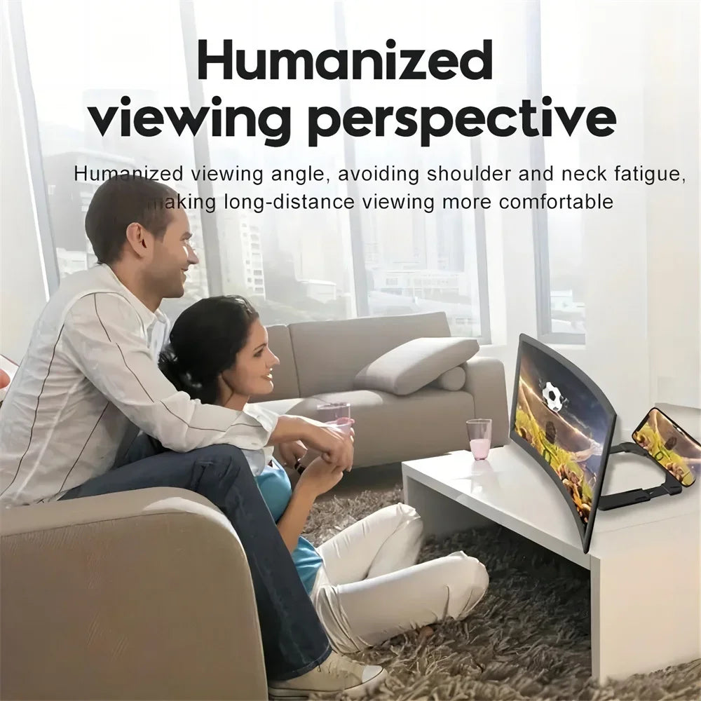 Curved 3D HD Phone Screen Amplifier