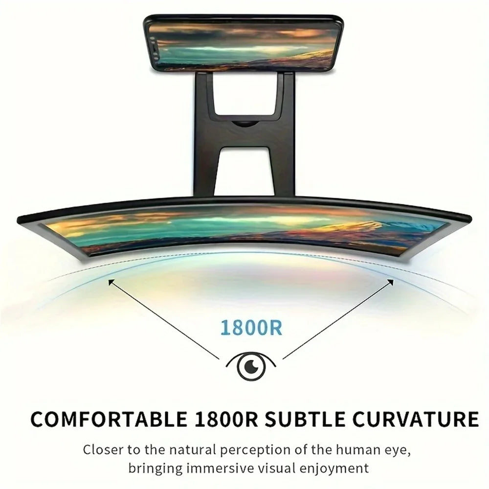 Curved 3D HD Phone Screen Amplifier